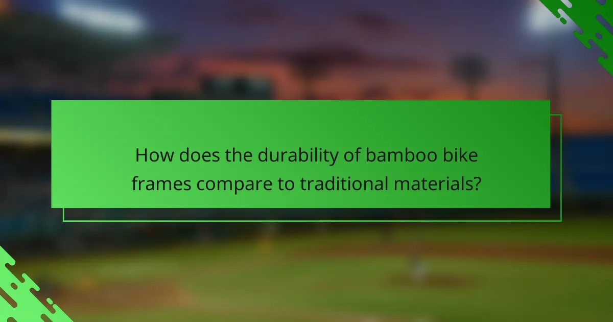 How does the durability of bamboo bike frames compare to traditional materials?